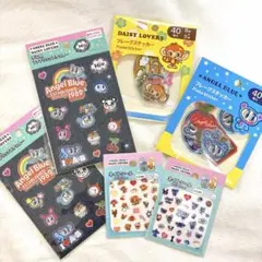 エンジェルブルー デニムファブリックステッカー フレークシール ネイルシール