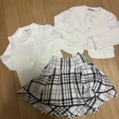 フォーマルセット ホワイト ジャケット・ブラウス・スカート　130