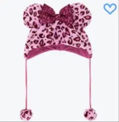 ディズニー ミニー ファンキャップ ヒョウ柄 レオパード 茶 ピンク