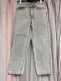 H&M デニム グレー ホワイト