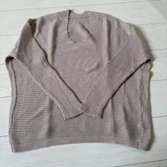 アンティカ　ドルマンスリーブニット　ベージュ