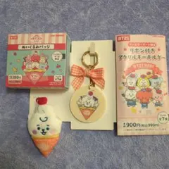 bt21ファミマ限定 ぬいぐるみバッチ&キーホルダー RJ