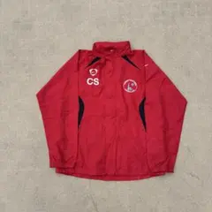 90s NIKE c-boy 赤ナイロンジャケットチームロゴジップarchive