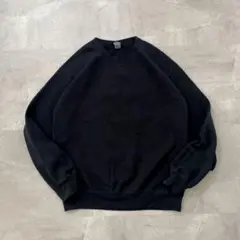 GILDAN HEAVY BLENDスウェット ブラック裏起毛 無地フェードS