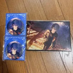 プロセカ はぴこれ 青柳冬弥 誕生日 アクリル色紙 缶バッジ
