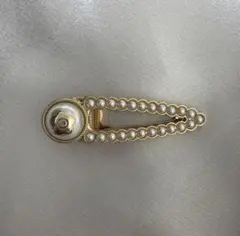 パール装飾 ゴールドヘアクリップ （PINK Ribbon様専用）