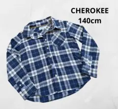 CHEROKEE ネイビー系チェックシャツ 140cm