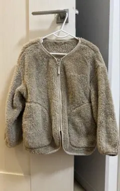 GU フリースジャケット 110 ベージュ