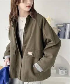 JaVa 裏地キルティングコットンワークカバーオール