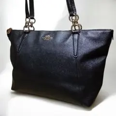 COACH コーチ トートバッグ　レザー　ビジネス　通勤　肩掛け　ブラック
