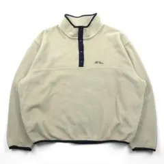 L.L.Bean 80年代 スナップT フリースジャケット XL クリーム