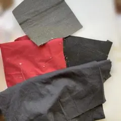布地 はぎれセット 黒 赤 グレー