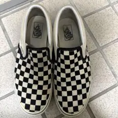 Vans チェッカーパターンスリッポン