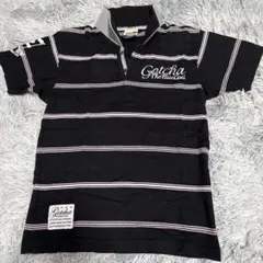 Gotcha ポロシャツ ボーダー ブラック Mサイズのサムネイル