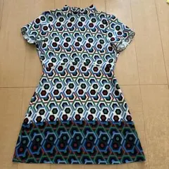 ZARA 幾何学模様 半袖ワンピース