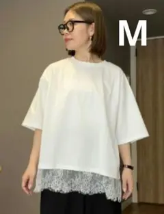 しまむら新品未使用 ammy 裾レース Tシャツ