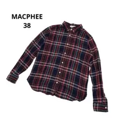 MACPHEE マカフィー チェックシャツ 長袖 赤系 新品タグ付き M - メルカリ