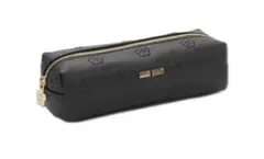 MARY QUANT シンプルエンボスデイジースクエアペンケース ブラック