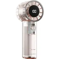 【新品】クリアハンディファン 100段階調整 静音 最大15時間 クリアブラウンのサムネイル