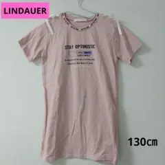 しまむら LINDAUER 半袖ワンピース ピンク130㎝ リボン