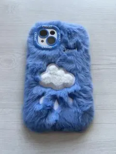 うさぎ ファー iPhoneケース カバー ブルー 韓国 y2k - メルカリ