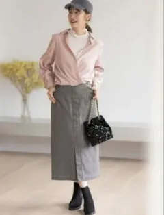 any SiSストレッチライトデニムスカートグレー2