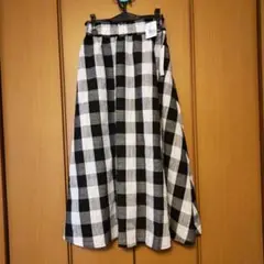 新品　チェック柄ロングスカート　Lサイズ