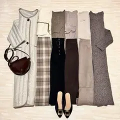 パイピングコート入り♫カジュアル系お洋服セット ベージュ系 アズール レイカズン