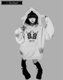 汎用うさぎパーカー DimMoire Black×Gray グルーミーコラボ - メルカリ