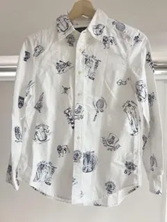 美品 ラルフローレン 総柄 シャツ 長袖 M 10-12 150 160