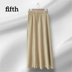 フィフス　フレアロングスカート ゴムウエスト　マスターズ 　やや光沢あり　F