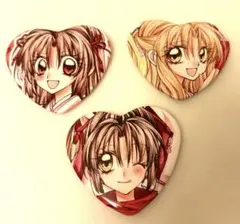 種村有菜　30周年記念展　D賞　ハート缶バッジのサムネイル