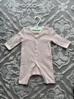 【50-60cm】ストライプ柄 ロンパース