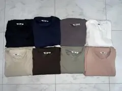 8枚セット　UNIQLOU エアリズムコットンクルーネックT ロンT サイズL