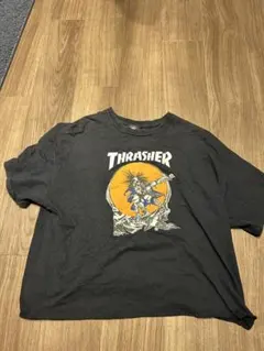 Thrasher XL ブラック Tシャツ　短丈
