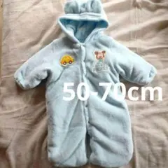【未使用】ミッキー柄 フリースロンパース 50-70