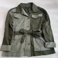 バナナリパブリック　ミリタリー風　ジャケット　カーキ　L