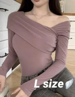 SHEIN DAZY オフショルダー パープル ( ピンク )