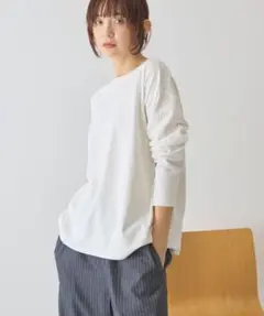 タグ付 AMERICAN HOLIC クルーネックスクエアヘムプルオーバー M