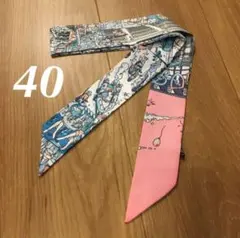 40 バッグスカーフ　ヘアバンド　リボンスカーフ　スカーフ