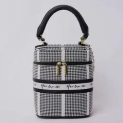 Herlipto Jacquard Vanity Bag silver バニティ