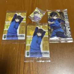 ブルーロック 蜂楽廻 ウエハースカード くら寿司 めじるしアクセサリー 4点