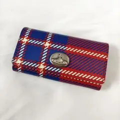 未使用級　ヴィヴィアンウエストウッド 4連 キーケース チェック柄