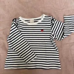 petit main ストライプ長袖カットソー 90cm