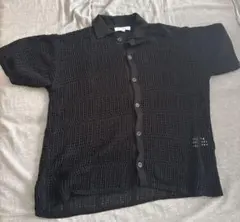STUSSY ステューシー 半袖 ニットシャツ ブラック - メルカリ