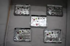 [1951] 七宝焼き? 小皿 5枚セット 梅の木模様 13cm