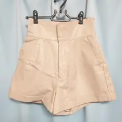 GRL レザーショートパンツ tu88 アイボリー Sサイズ