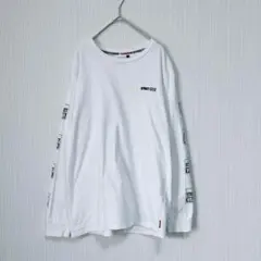 1350 ヴィジョンストリートウェア ロンＴ 長袖Ｔシャツ 白 ロゴ 刺繍