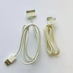 純正 Apple 30ピン Dockコネクタ ケーブル 2本セット 動作確認済