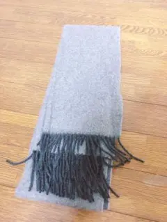カシミヤ100% マフラー　グレー